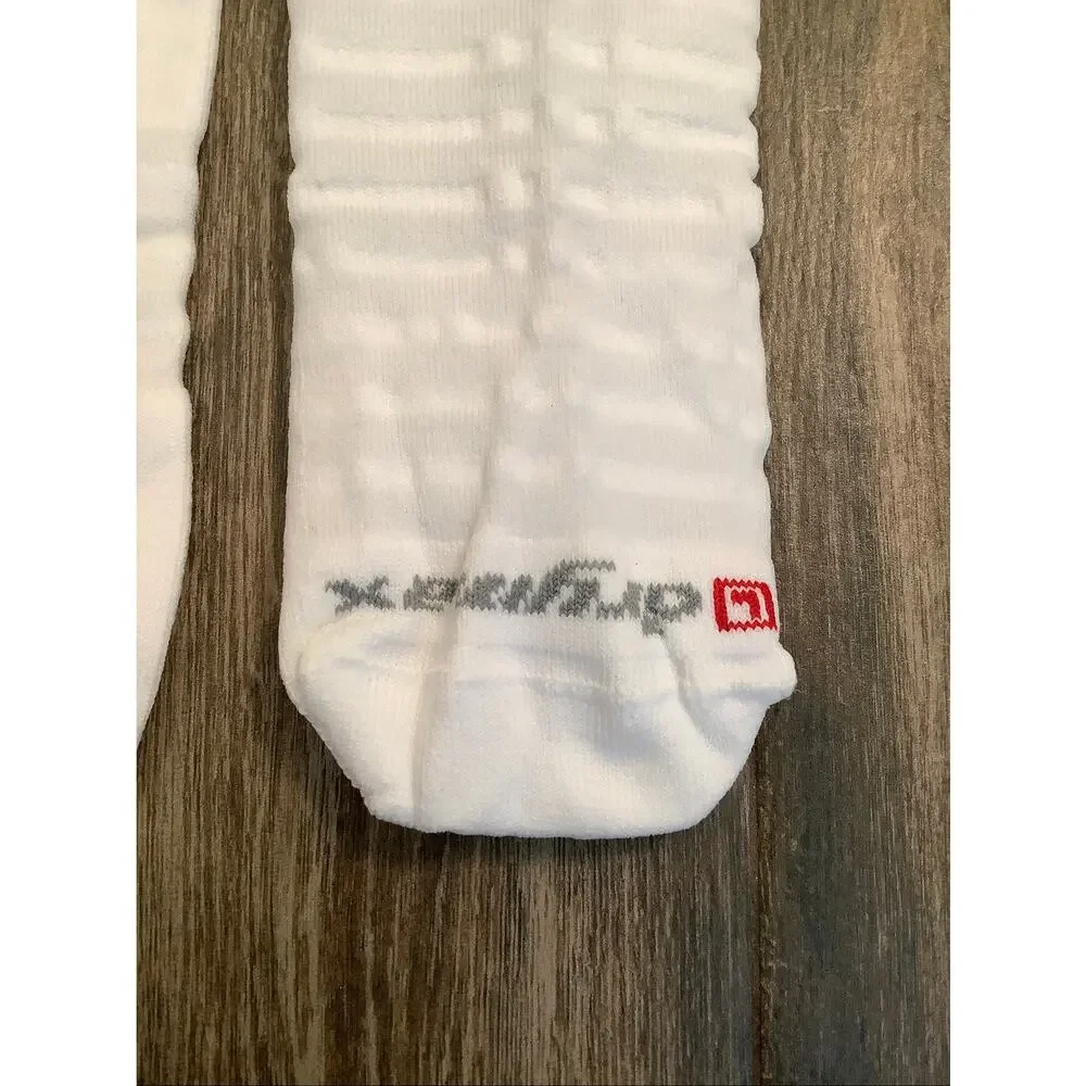 Drymax Women's Large White Hyper Thin Running Mini Crew Socks Athleisure A10-10